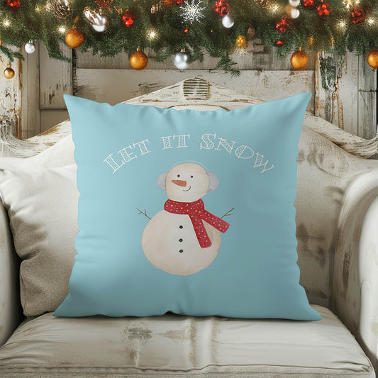Let it Snow Decorative Seasonal Throw Pillow