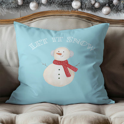 Let it Snow Decorative Seasonal Throw Pillow