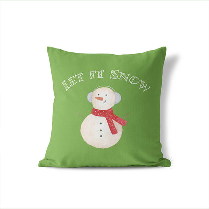 Let it Snow Decorative Seasonal Throw Pillow