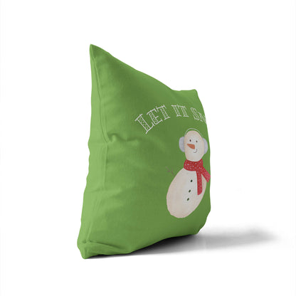 Let it Snow Decorative Seasonal Throw Pillow