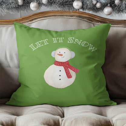 Let it Snow Decorative Seasonal Throw Pillow