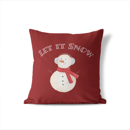 Let it Snow Decorative Seasonal Throw Pillow