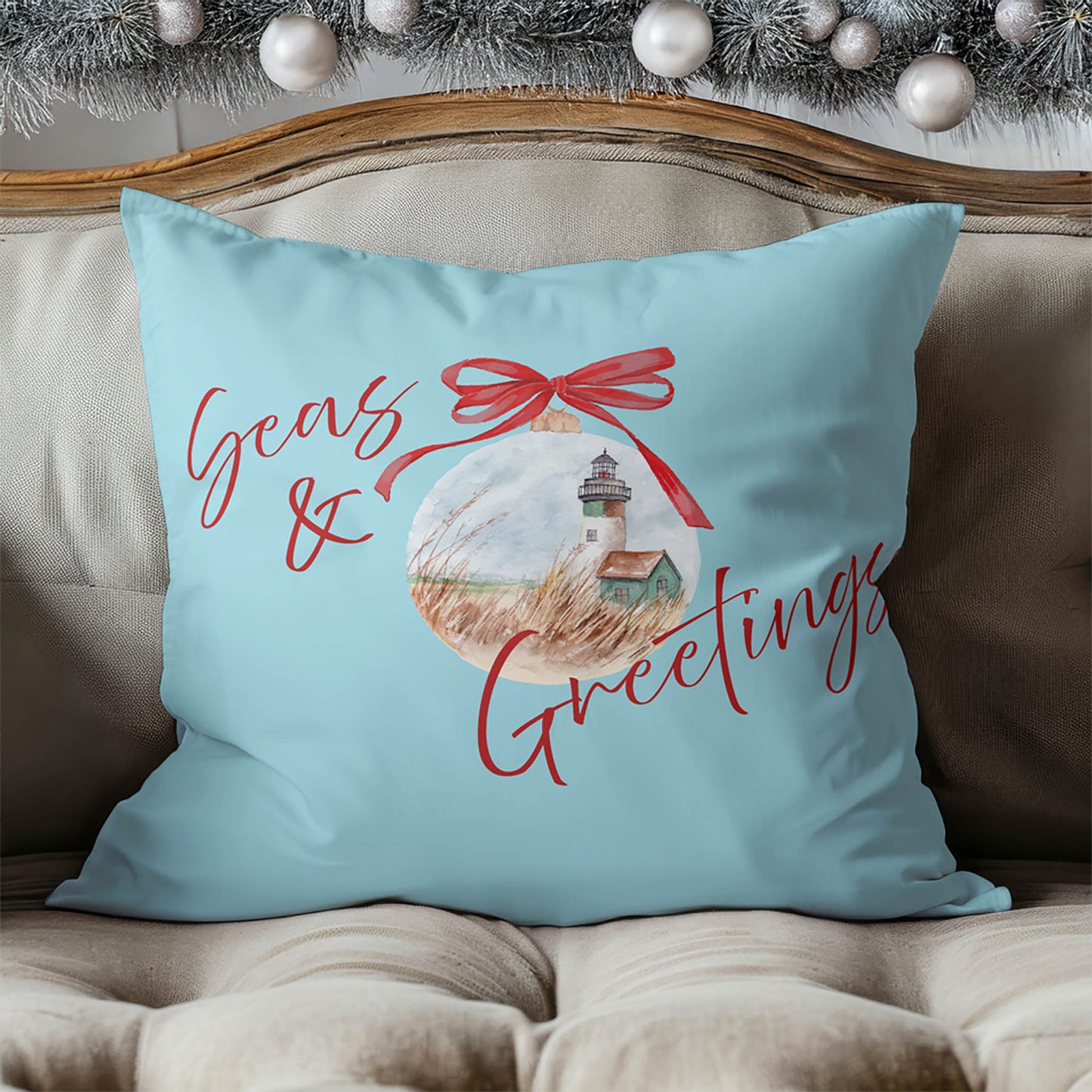 Seas & Greeting Decorative Seasonal Throw Pillow