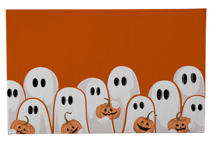 Ghosts & Pumpkins Outdoor Door Mat