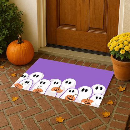 Ghosts & Pumpkins Outdoor Door Mat