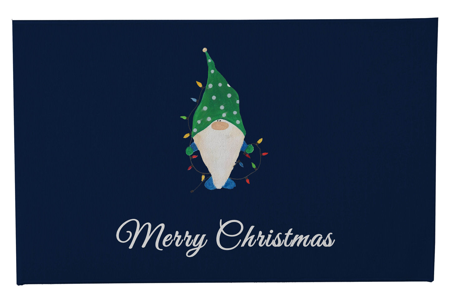 Merry Christmas Spotted Electric Christmas Gnome Outdoor Door Mat