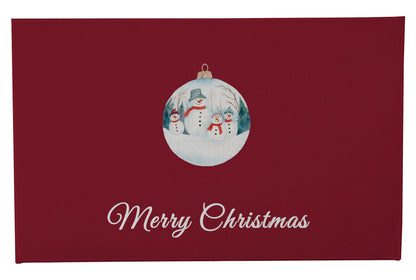 Merry Christmas Snowman Family Outdoor Door Mat