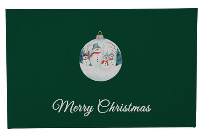 Merry Christmas Snowman Family Outdoor Door Mat