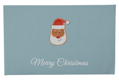 Merry Christmas Santa Face Outdoor Door Mat