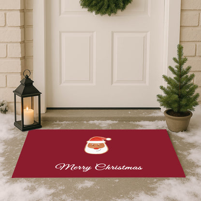 Merry Christmas Santa Face Outdoor Door Mat
