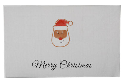 Merry Christmas Santa Face Outdoor Door Mat