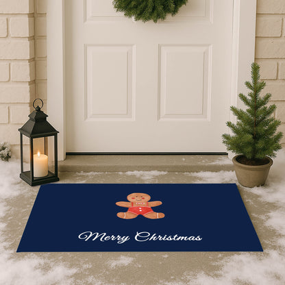 Merry Christmas Gingerbread Man Outdoor Door Mat