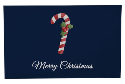 Merry Christmas Candy Cane Outdoor Door Mat