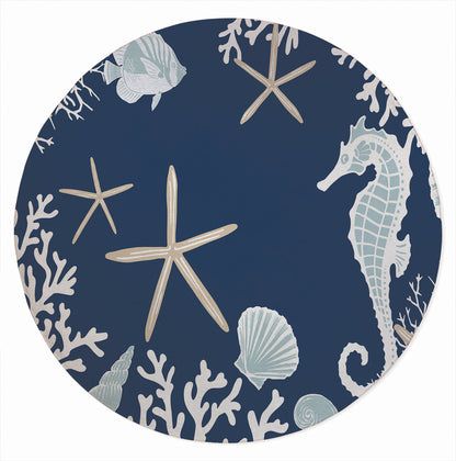 Coral & Seahorse Outdoor Rug By Christopher's Corner