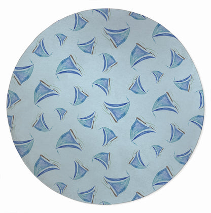 Summer Sailboats Outdoor Rug By Christopher's Corner