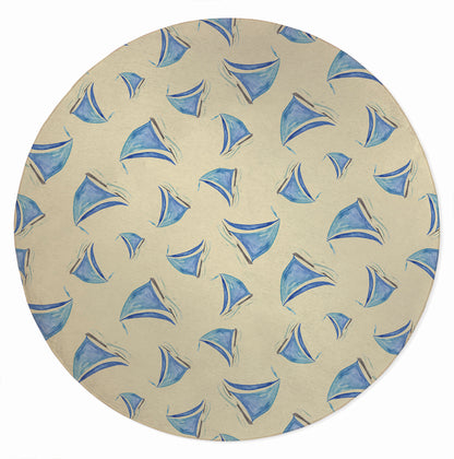 Summer Sailboats Outdoor Rug By Christopher's Corner
