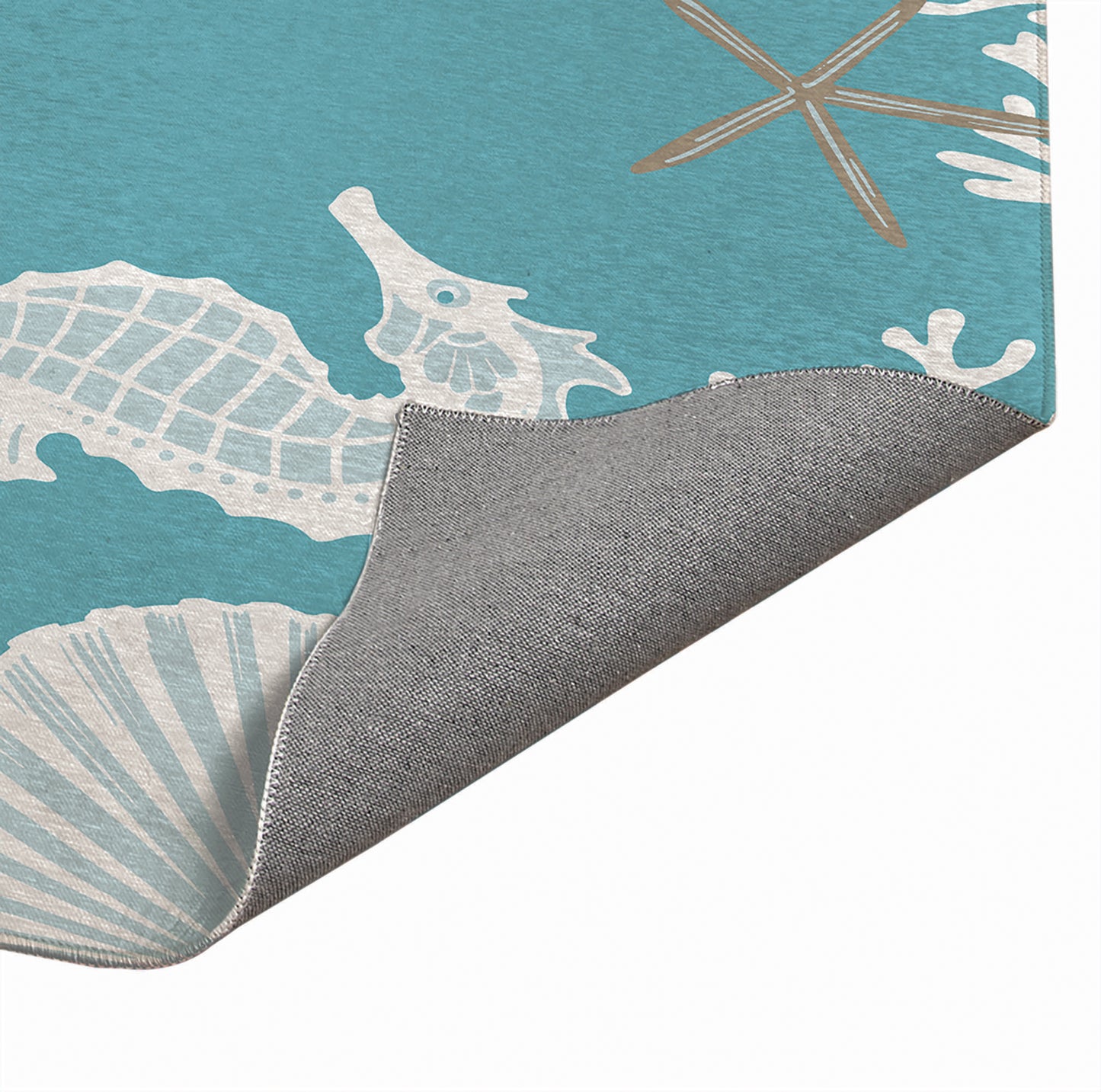 Coral & Seahorse Outdoor Rug By Christopher's Corner
