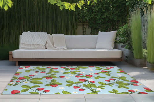 Strawberries Outdoor Rug By Christopher's Corner