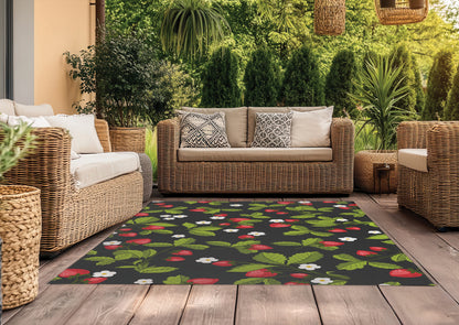 Strawberries Outdoor Rug By Christopher's Corner