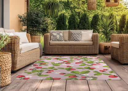 Strawberries Outdoor Rug By Christopher's Corner