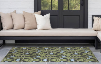 Ogee Leaf Outdoor Rug By Christopher's Corner