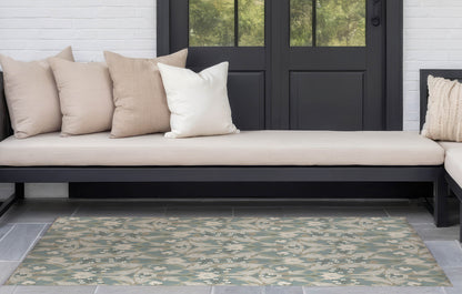 Ogee Leaf Outdoor Rug By Christopher's Corner