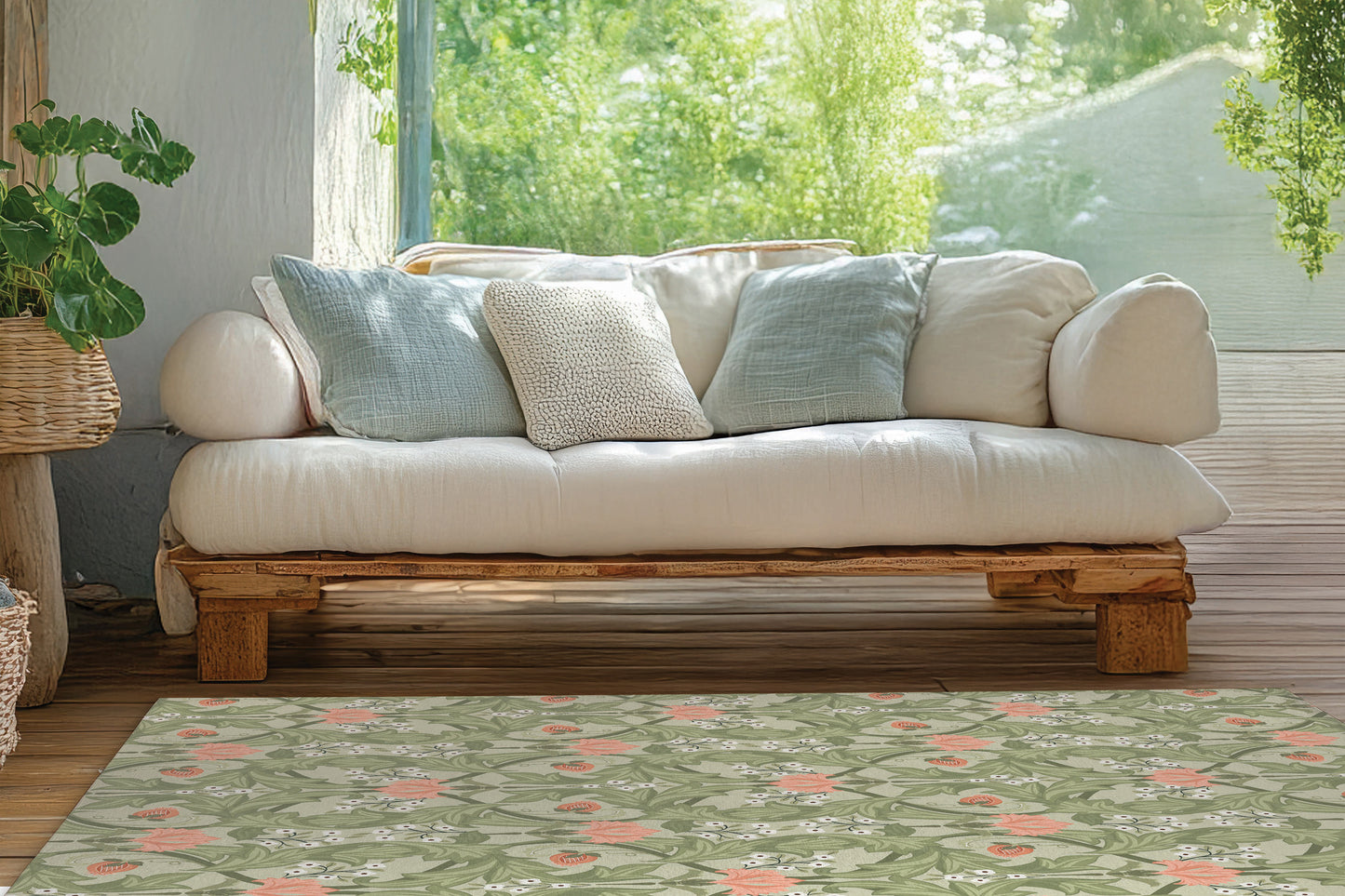 Ogee Leaf Outdoor Rug By Christopher's Corner