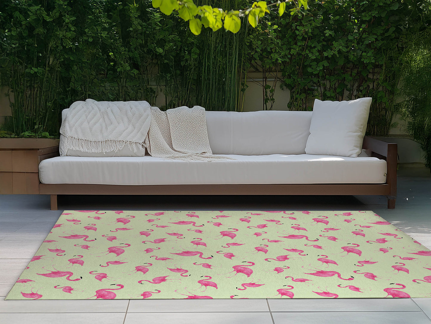 Summer Flamingo Outdoor Rug By Christopher's Corner