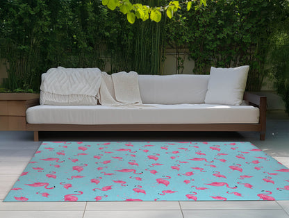 Summer Flamingo Outdoor Rug By Christopher's Corner