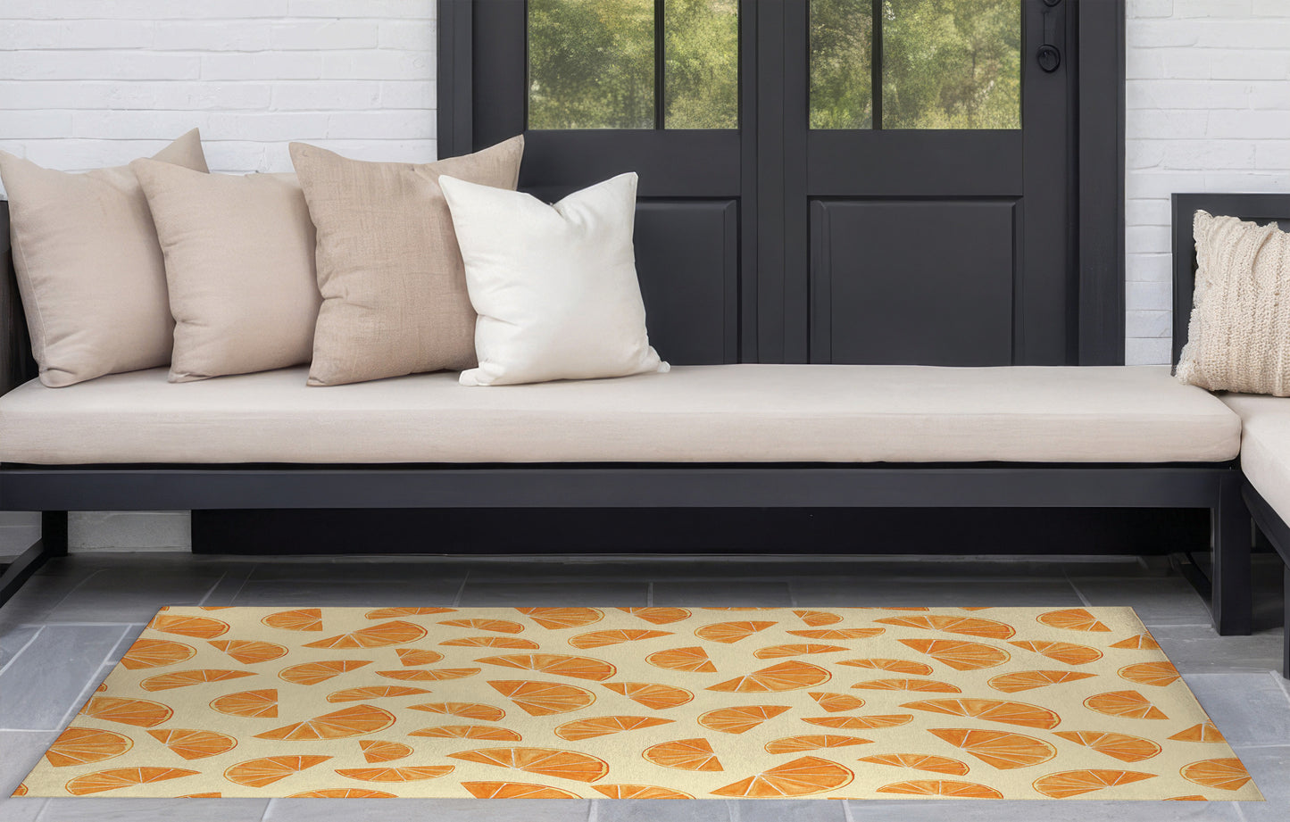 Summer Oranges Outdoor Rug By Christopher's Corner