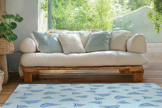 Summer Sailboats Outdoor Rug By Christopher's Corner