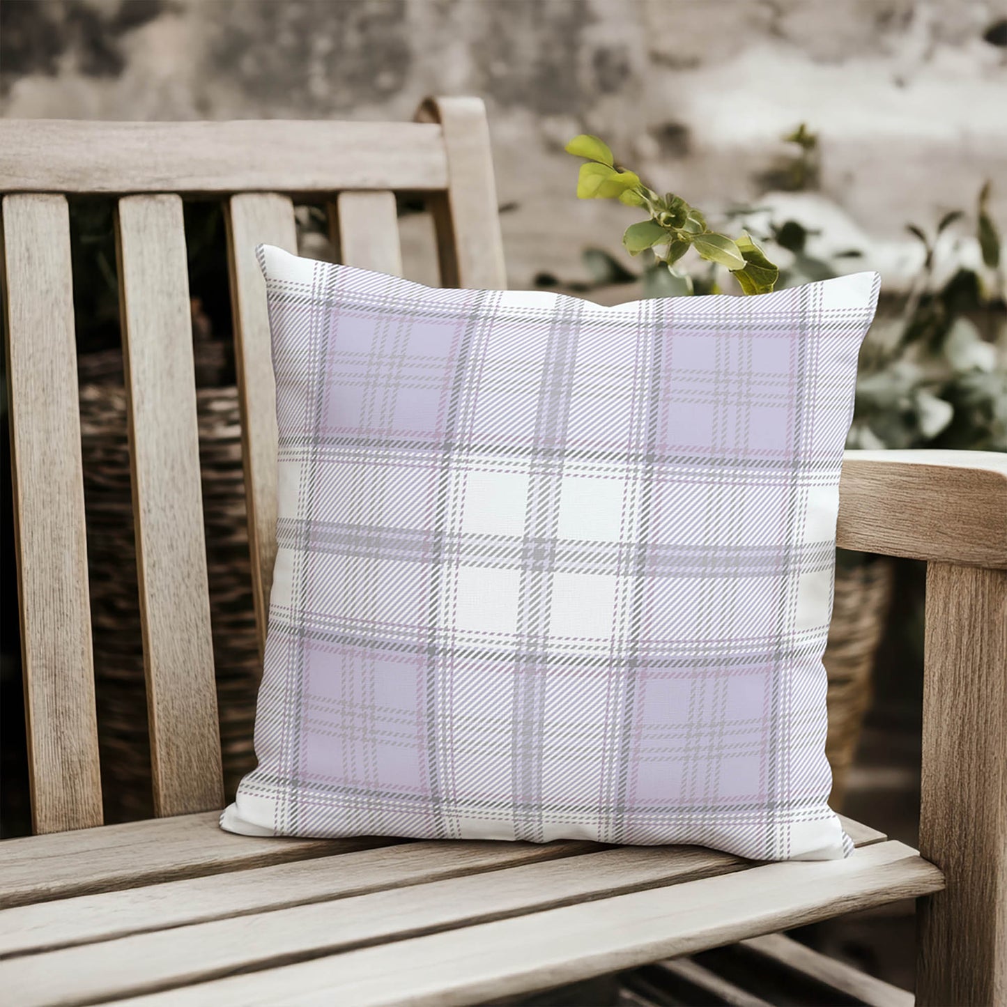 Bully Plaid Outdoor Pillow