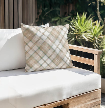 Diamond Plaid Outdoor Pillow