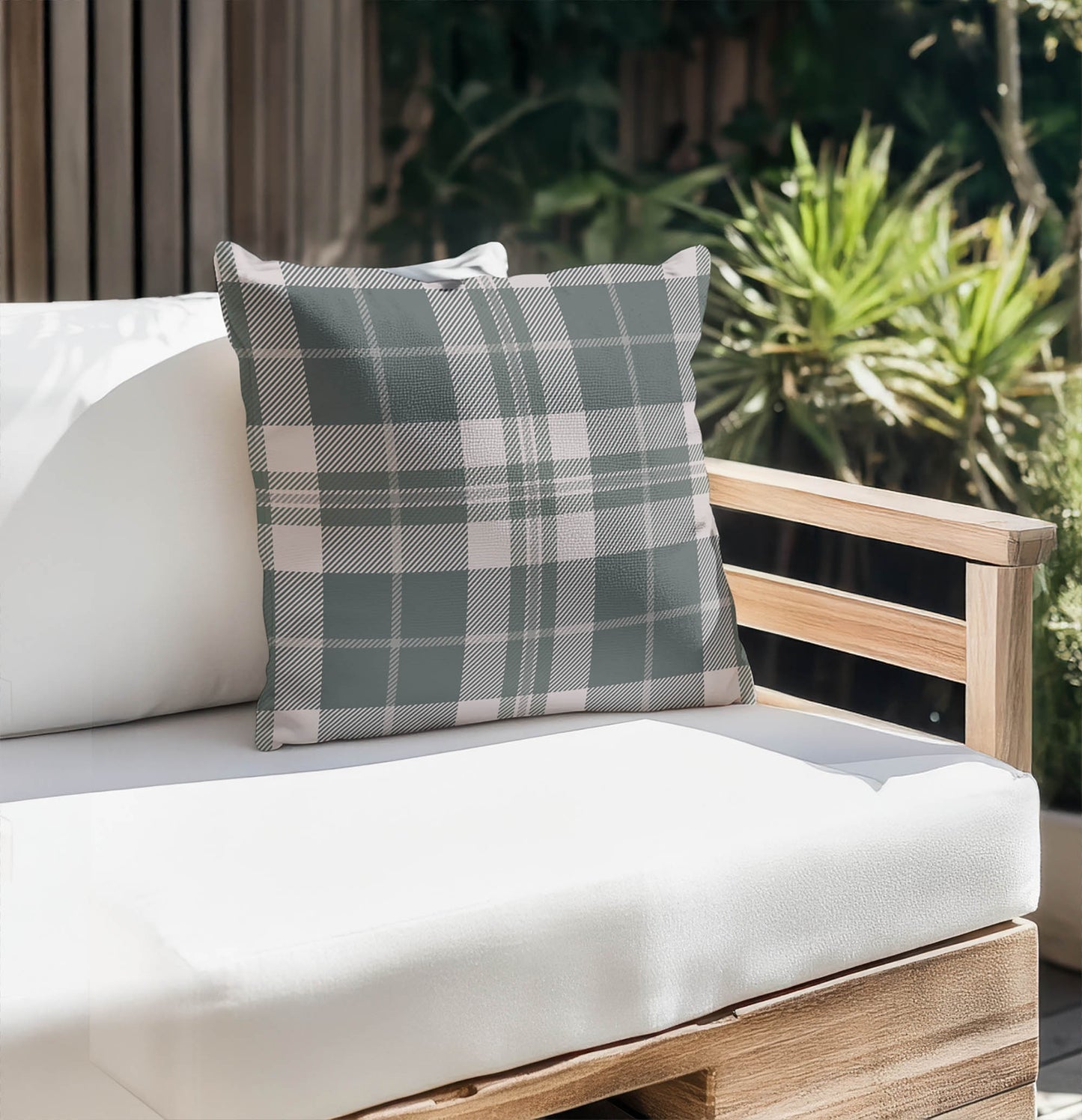 Tartan Block Outdoor Pillow