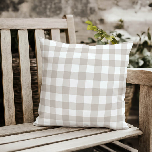 Proper Gingham Outdoor Pillow
