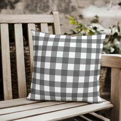 Proper Gingham Outdoor Pillow