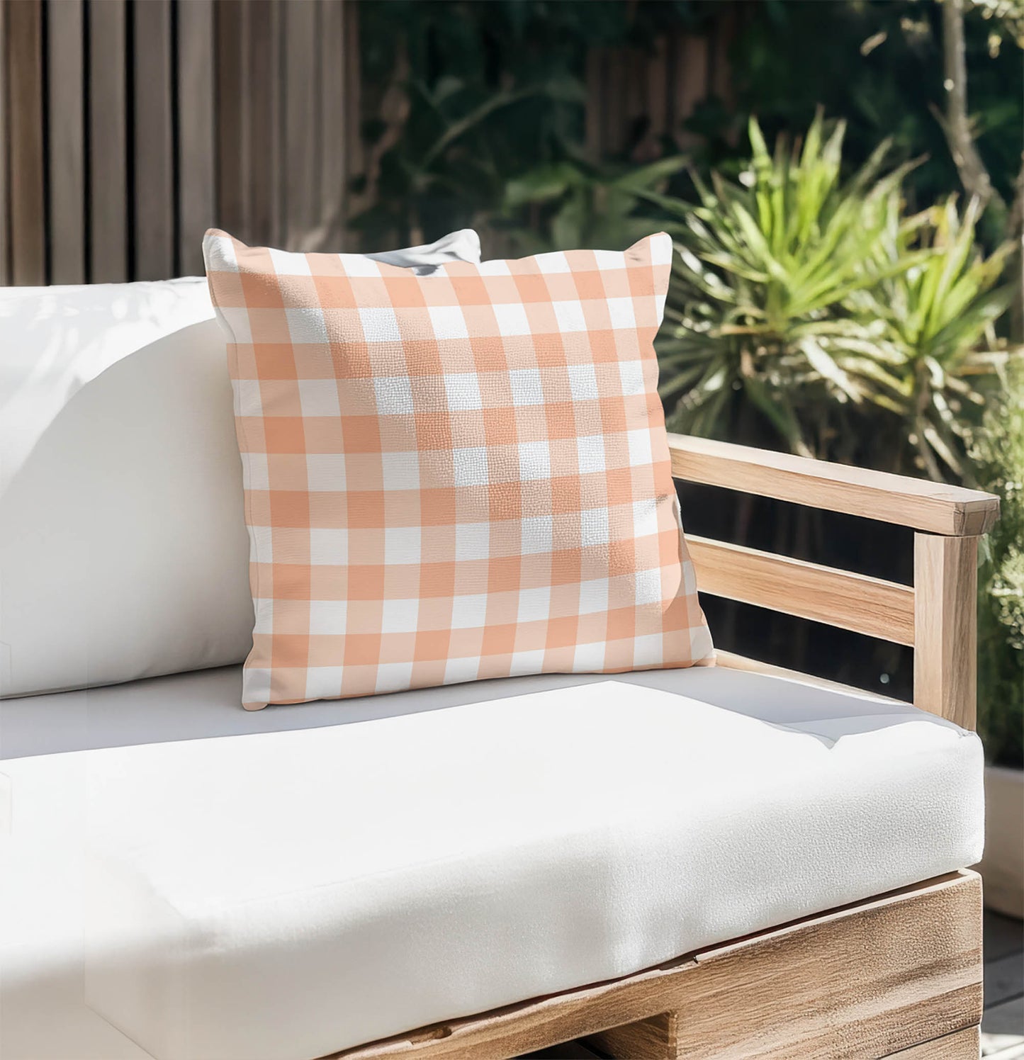Proper Gingham Outdoor Pillow