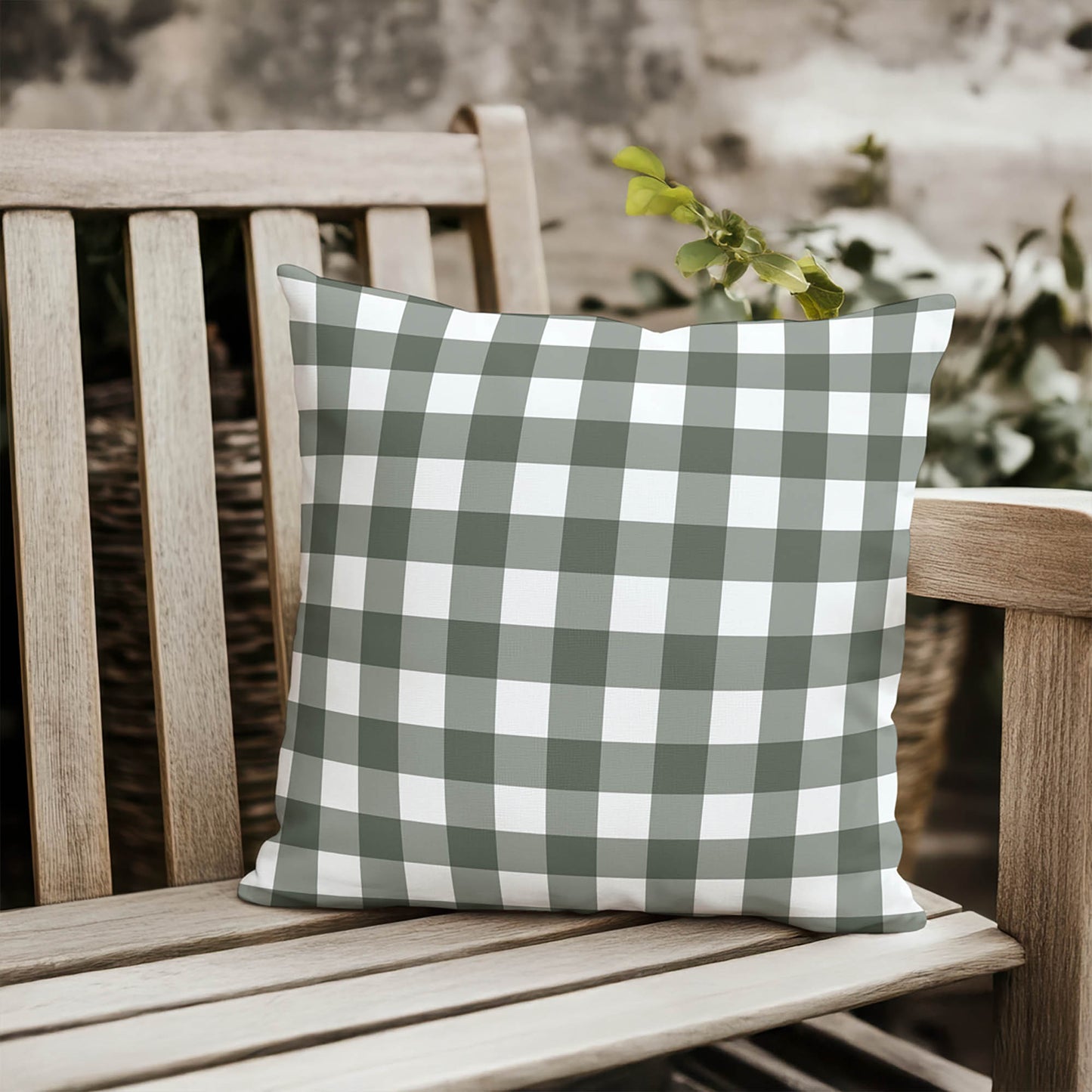 Proper Gingham Outdoor Pillow