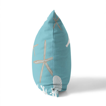 Coral & Seahorse Outdoor Pillow