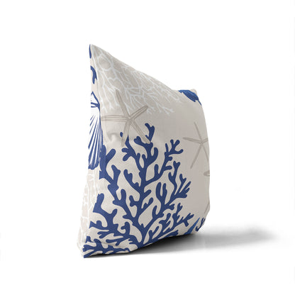 Coral & Seahorse Outdoor Pillow