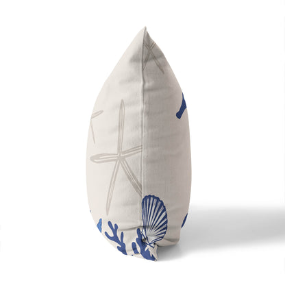 Coral & Seahorse Outdoor Pillow