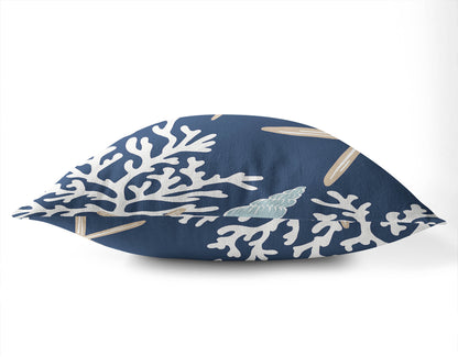 Coral & Seahorse Outdoor Pillow