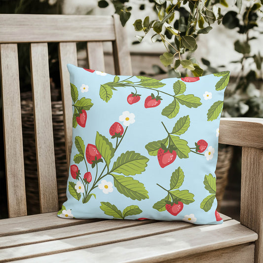 Strawberries Outdoor Pillow