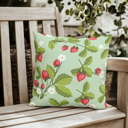 Strawberries Outdoor Pillow