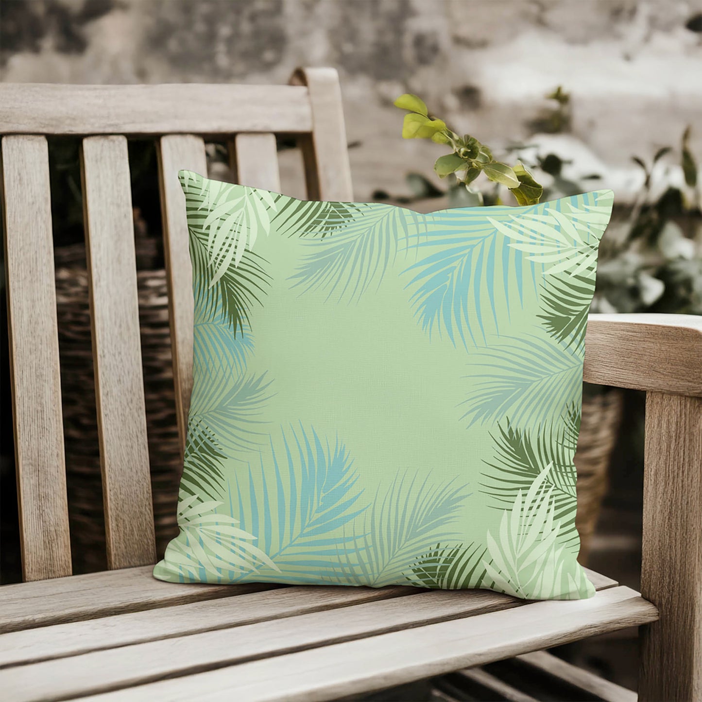 Waving Palm Outdoor Pillow