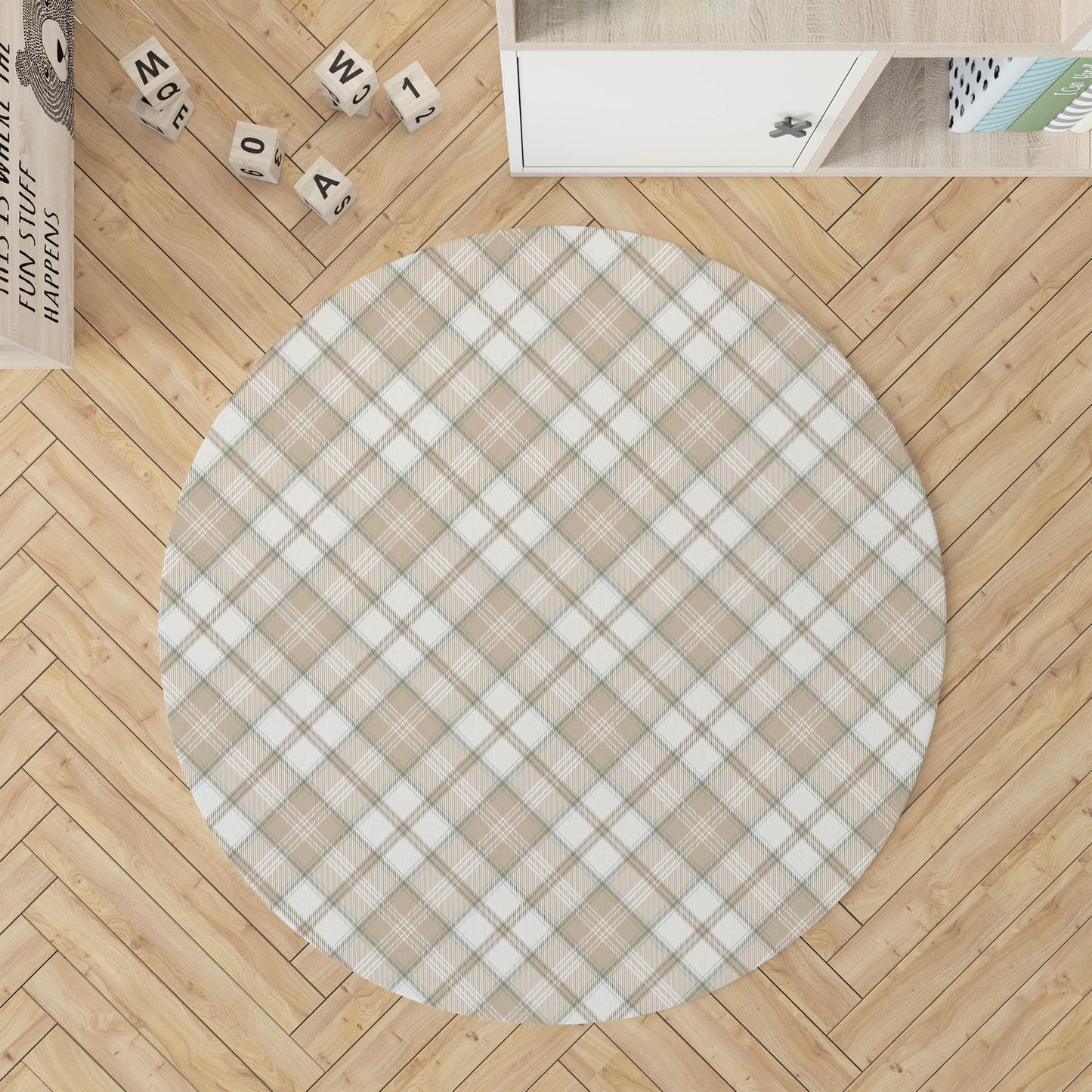Diamond Plaid Kids Play Mat