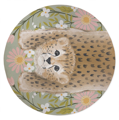 Lil Lying Leopard Flowers Kids Play Mat