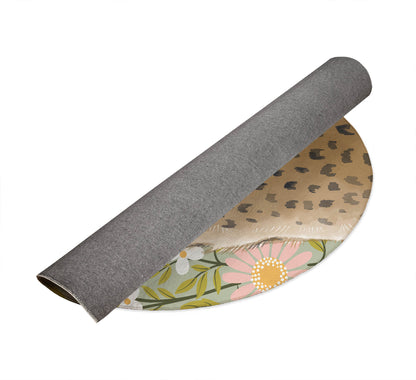 Lil Lying Leopard Flowers Kids Play Mat