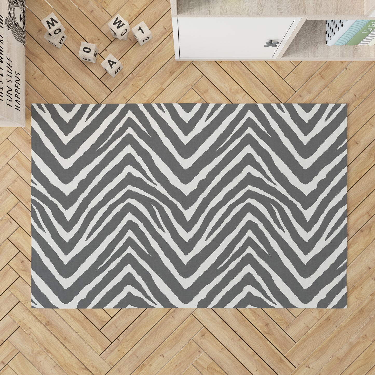 Zebra Stripe Kids Play Mat