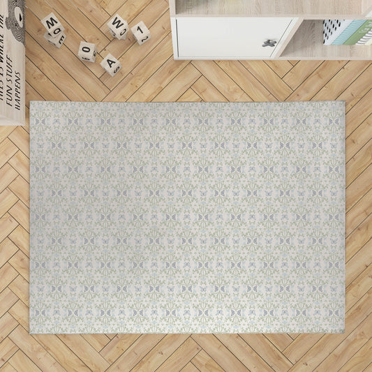 Bees & Butterflies Blue Kids Play Mat